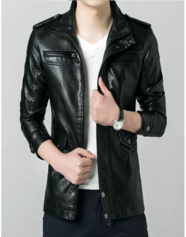 HugMe.fashion Leather Jacket for Men Biker Casual ...